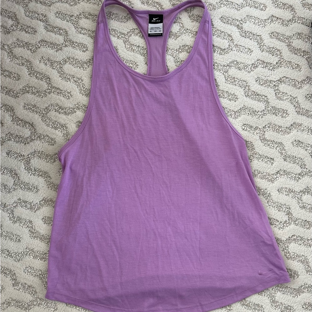 Nike Purple Relaxed Backless Tank Top